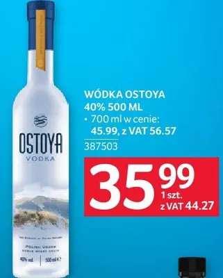 Wódka Ostoya 40% 387503 promocja w Selgros
