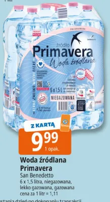 Woda źródlana niegazowana promocja w Leclerc