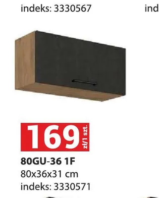 Szafka kuchenna Vigo Grafit 80GU-36 1F promocja w Merkury Market