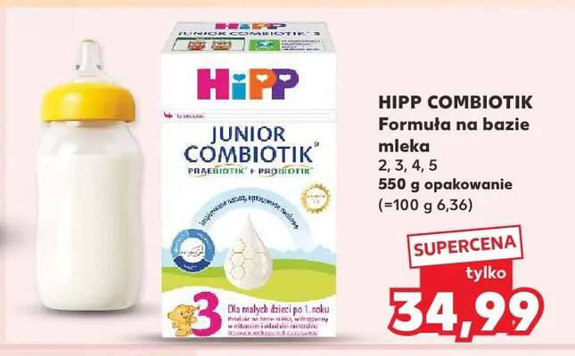Mleko modyfikowane HiPP Combiotik 3 promocja w Kaufland