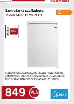 Zamrażarka szufladowa Midea MDRD129FZE01 promocja w kakto.pl