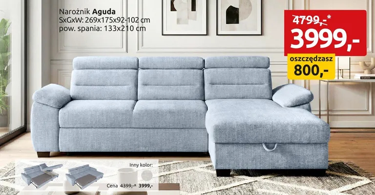 Narożnik Aguda promocja w Black Red White