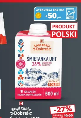 Śmietanka UHT Stąd Takie Dobre! 36% promocja w Kaufland