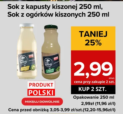 Sok z ogórków kiszonych promocja w Supeco