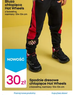 Spodnie dresowe chłopięce Hot Wheels promocja w Pepco