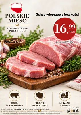 Schab wieprzowy bez kości promocja w Market Point