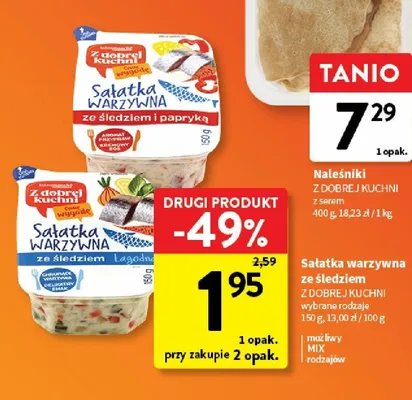 Sałatka warzywna ze śledziem łagodna Z Dobrej Kuchni promocja w Intermarche