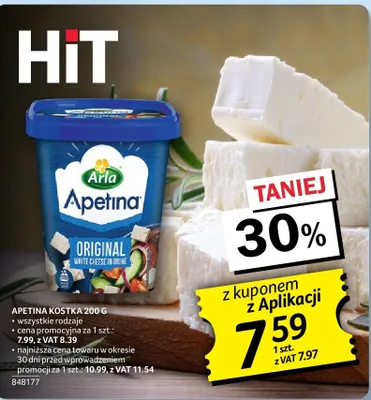 Ser Apetina kostka 200g Arla Apetina promocja w Selgros
