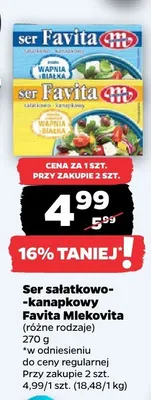 Ser sałatkowo-kanapkowy Favita (różne rodzaje) promocja w Netto