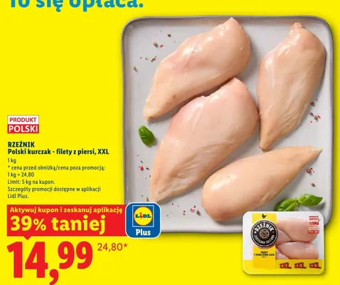 Filety z piersi polskiego kurczaka Rzeźnik XXL promocja w Lidl