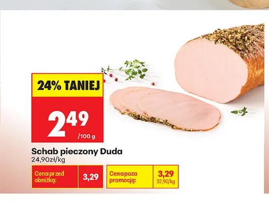 Schab pieczony Duda promocja w Biedronka