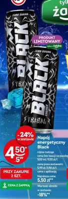 Napój energetyczny Black różne rodzaje promocja w Żabka