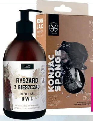 Gąbka do twarzy Yasumi Konjac Bamboo Charcoal Men mała promocja w Hebe