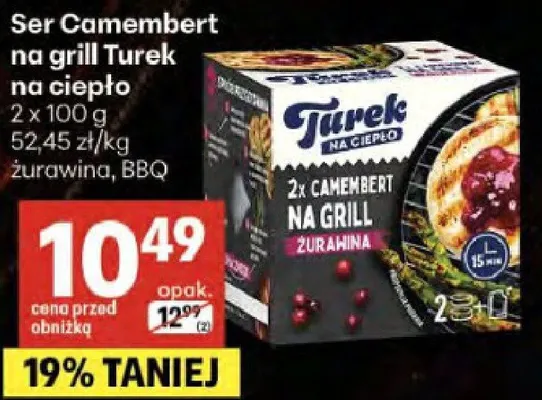 Ser camembert na grill turek na ciepło żurawina, BBQ promocja w Delikatesy Centrum