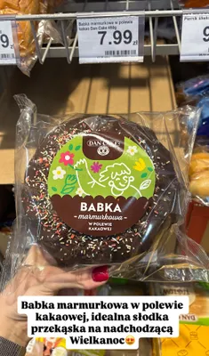 Babka marmurkowa w polewie kakaowej promocja w Dino
