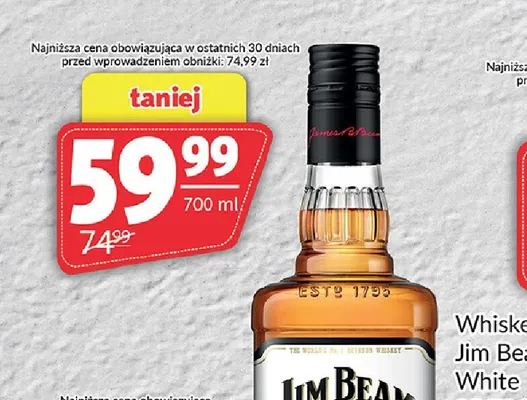 Whiskey Jim Beam White promocja w Prim Market