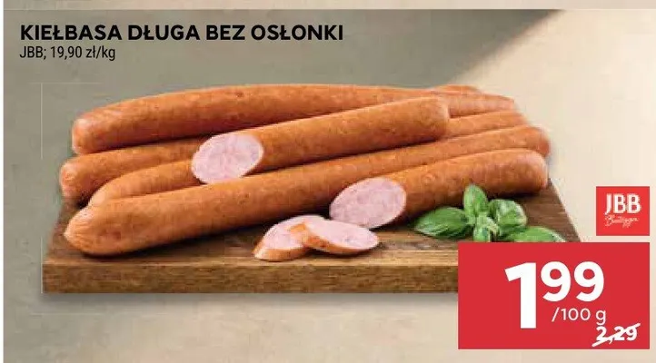 Kiełbasa długa bez osłonki JBB promocja w Stokrotka