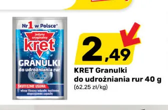 Kret granulki do udrożniania rur promocja w Bricomarche
