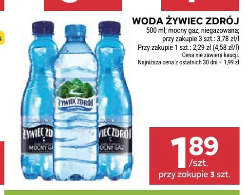 Woda Żywiec Zdrój mocny gaz promocja w Stokrotka