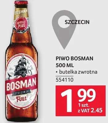 Piwo Bosman 500 ml promocja w Selgros