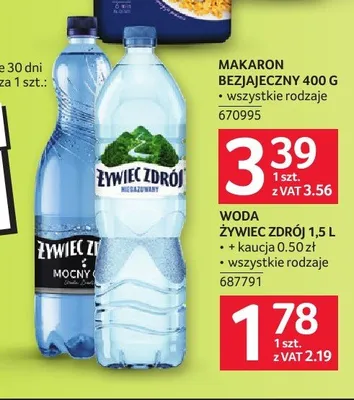 Woda gazowana Żywiec Zdrój Mocny Gaz promocja w Selgros