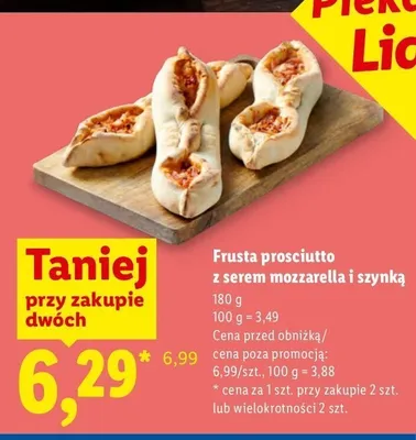 Frusta prosciutto z serem mozzarella i szynką promocja w Lidl