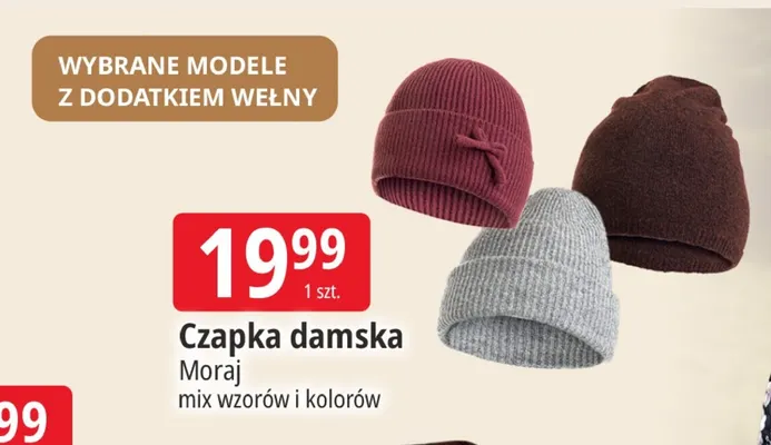 Czapka damska Moraj promocja w Leclerc