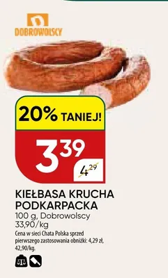 Kiełbasa krucha podkarpacka promocja w Chata Polska