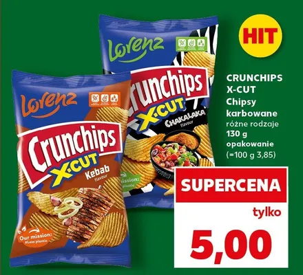 Chipsy karbowane różne rodzaje promocja w Kaufland