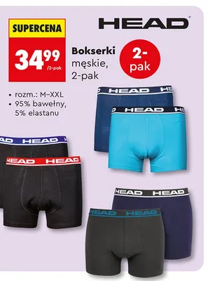 Bokserki męskie Head 2-pak promocja w Biedronka