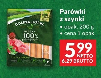 Parówki z szynki Dolina Dobra promocja w Makro