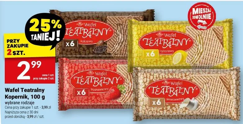 Wafel Teatralny Kopernik kakaowy promocja w Twój Market