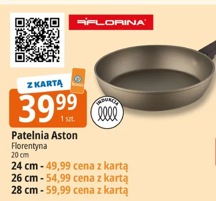 Patelnia Aston Florentyna 24cm promocja w Leclerc