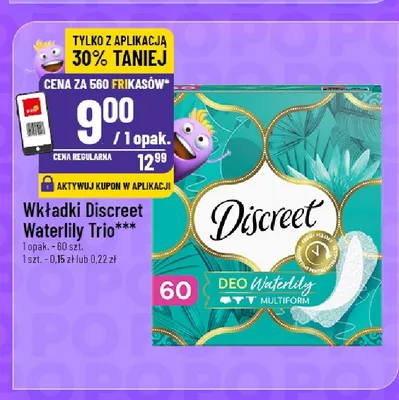 Wkładki higieniczne Discreet Waterlily Trio promocja w POLOmarket