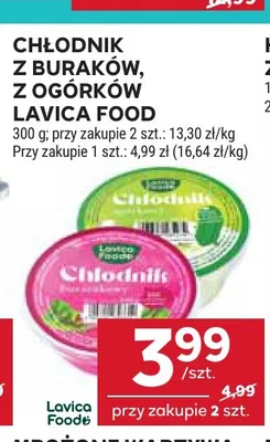 Chłodnik z buraków Lavica Food promocja w Stokrotka