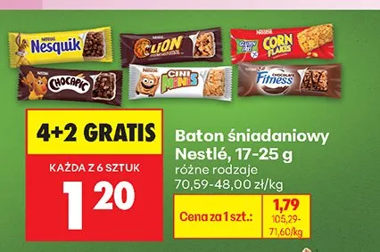 Baton śniadaniowy różne rodzaje promocja w Biedronka