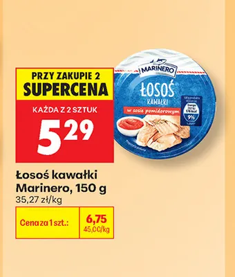 Łosoś kawałki Marinero promocja w Biedronka