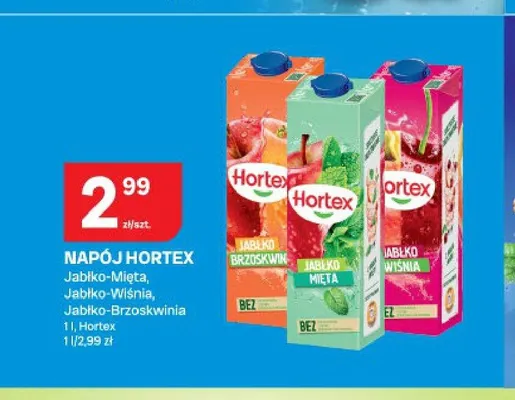 Napój jabłko-brzoskwinia Hortex promocja w Chorten