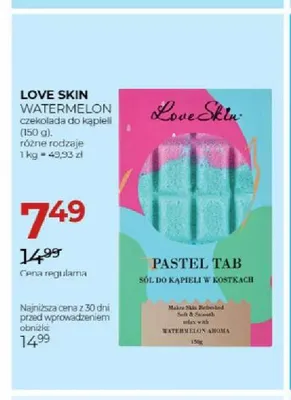 Czekolada do kąpieli Love Skin Watermelon promocja w Drogerie Jawa