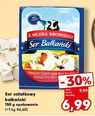 Ser sałatkowy bałkański z mleka krowiego promocja w Kaufland
