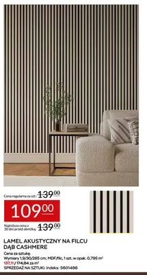 Lamel akustyczny na filcu Dąb Cashmere promocja w Abra Meble