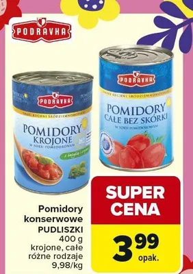 Pomidory konserwowe krojone promocja w Carrefour Market