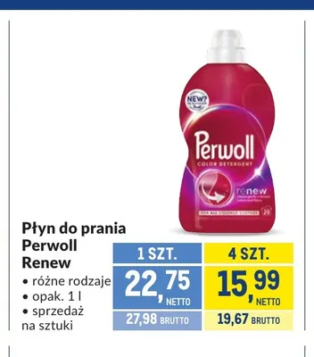 Płyn do prania Perwoll Renew promocja w Makro