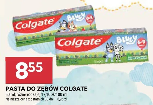 Pasta do zębów Colgate Bluey 0-5 promocja w Stokrotka