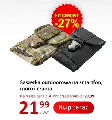 Saszetka outdoorowa na smartfon moro promocja w Poczta Polska