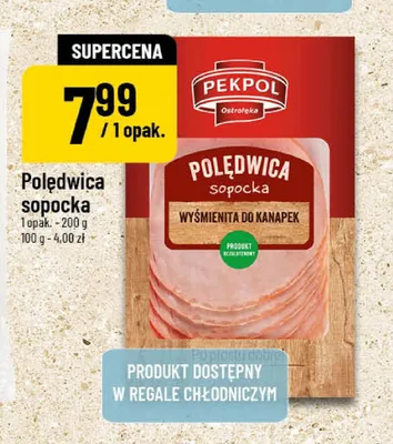 Polędwica sopocka Pekpol promocja w POLOmarket