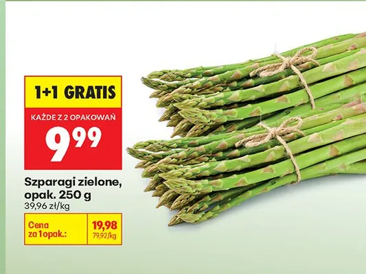 Szparagi zielone 250 g promocja w Biedronka