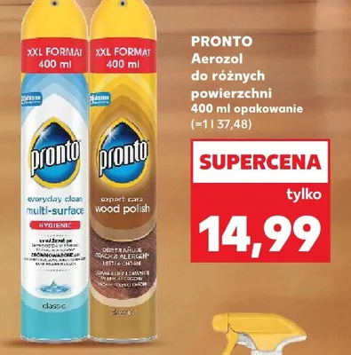 Aerozol do pielęgnacji drewna Pronto Wood Polish Classic promocja w Kaufland
