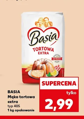 Mąka tortowa extra typ 405 Basia promocja w Kaufland