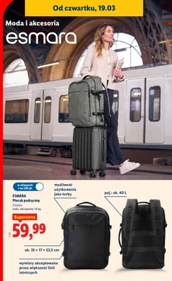 Plecak podręczny promocja w Lidl